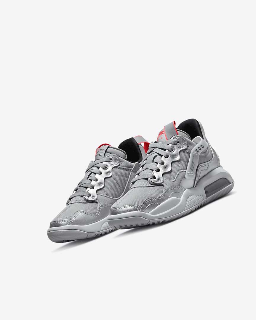 Grey / Metal Silver / Platinum / Black Nike Jordan MA2 Boys' Basketball Shoes | CA_4646