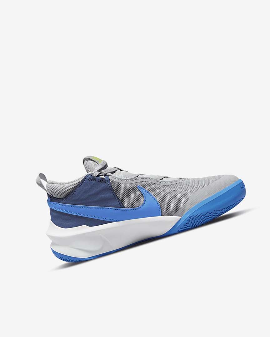 Grey / Navy / Green / Blue Nike Team Hustle D 10 Girls' Basketball Shoes | CA_5003