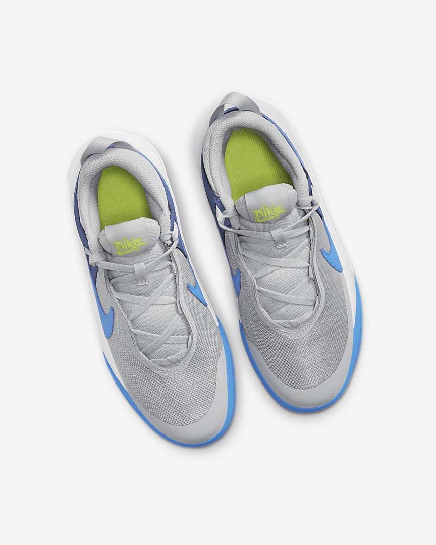 Grey / Navy / Green / Blue Nike Team Hustle D 10 Girls' Basketball Shoes | CA_5003
