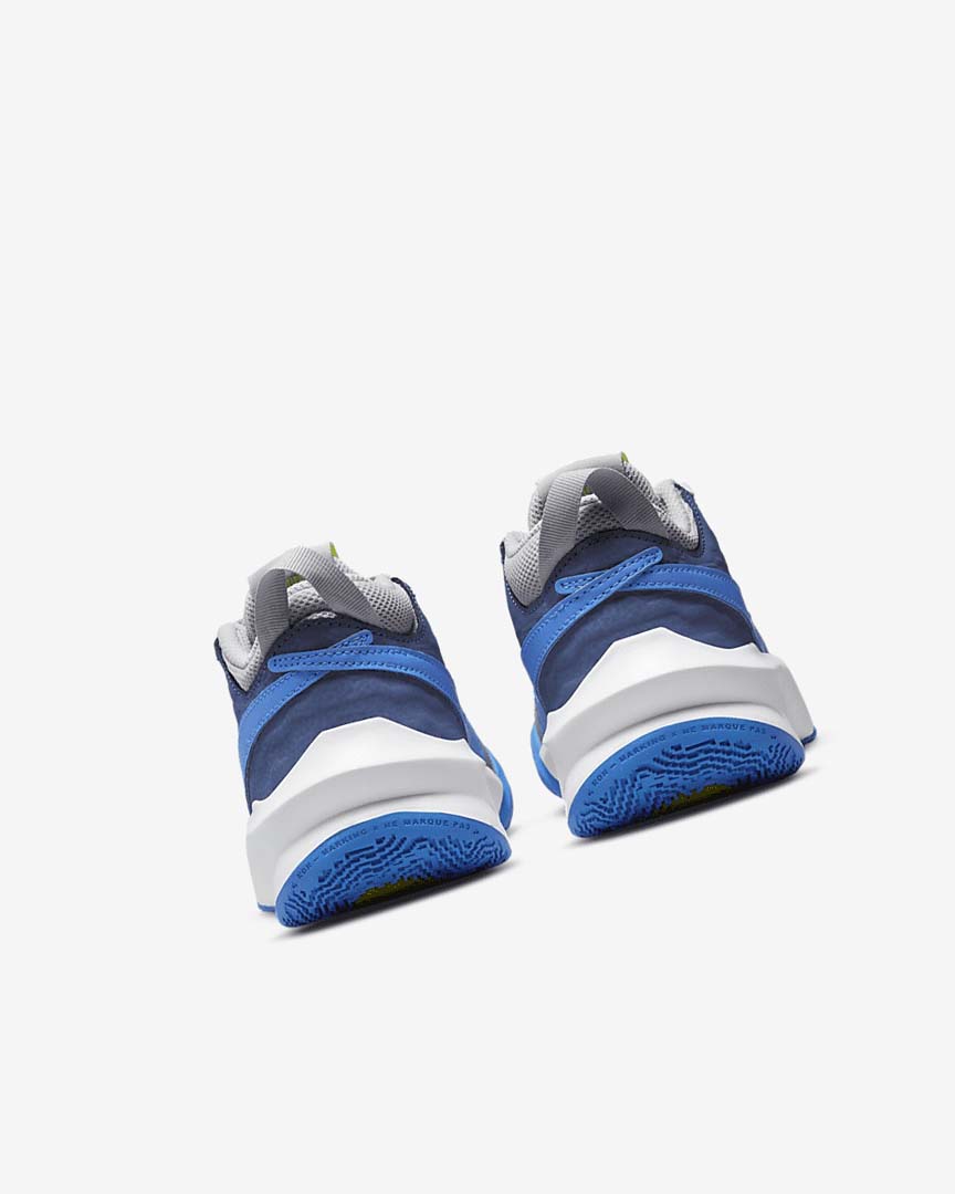 Grey / Navy / Green / Blue Nike Team Hustle D 10 Girls' Basketball Shoes | CA_5003