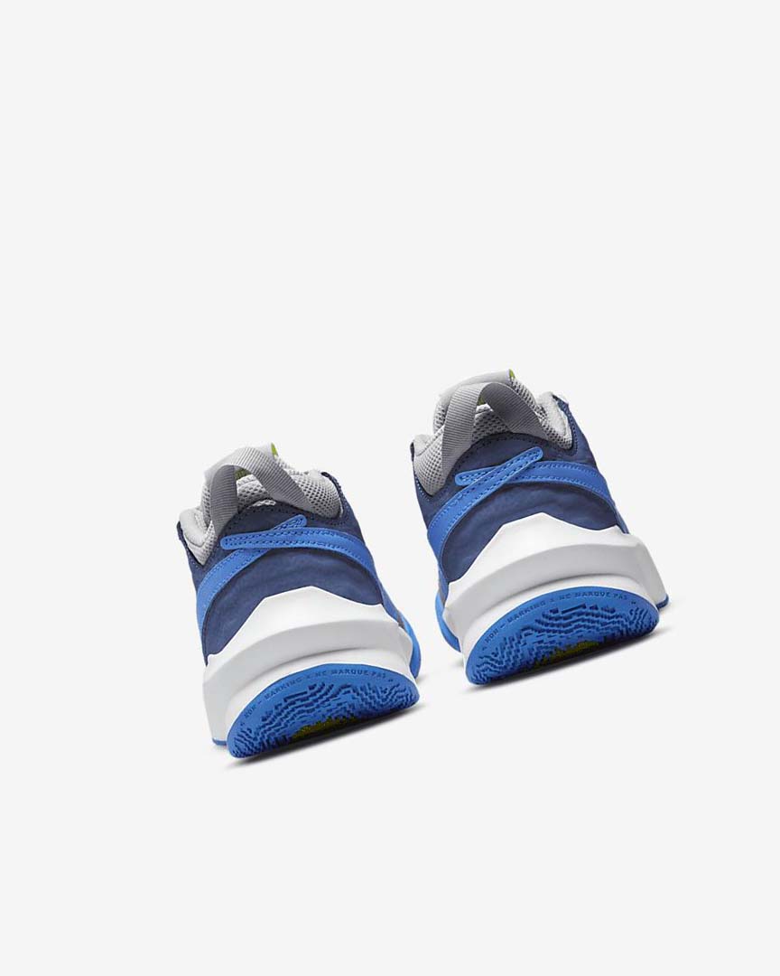 Grey / Navy / Green / Blue Nike Team Hustle D 10 Boys' Basketball Shoes | CA_5052