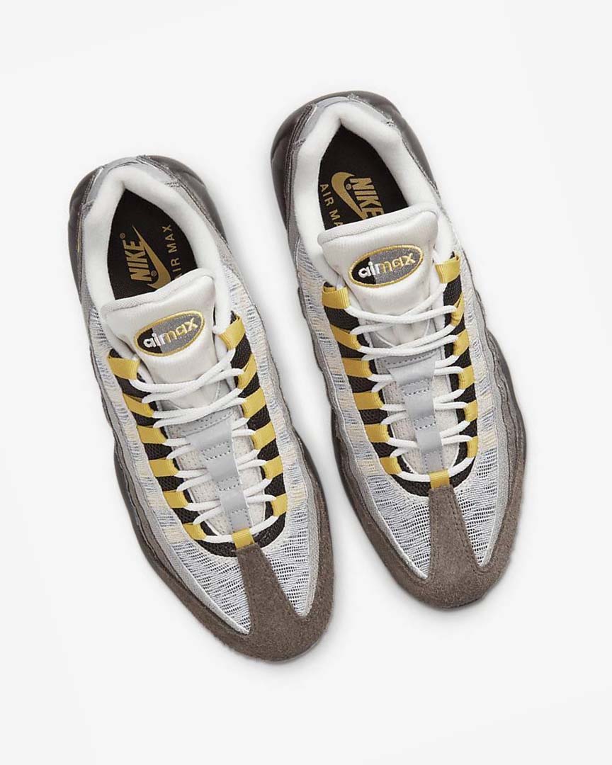 Grey / Olive Grey Nike Air Max 95 Men's Casual Shoes | CA_5493