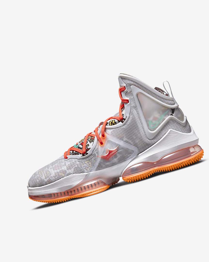 Grey / Orange / Light Red / Green Nike LeBron 19 Women\'s Basketball Shoes | CA_5544