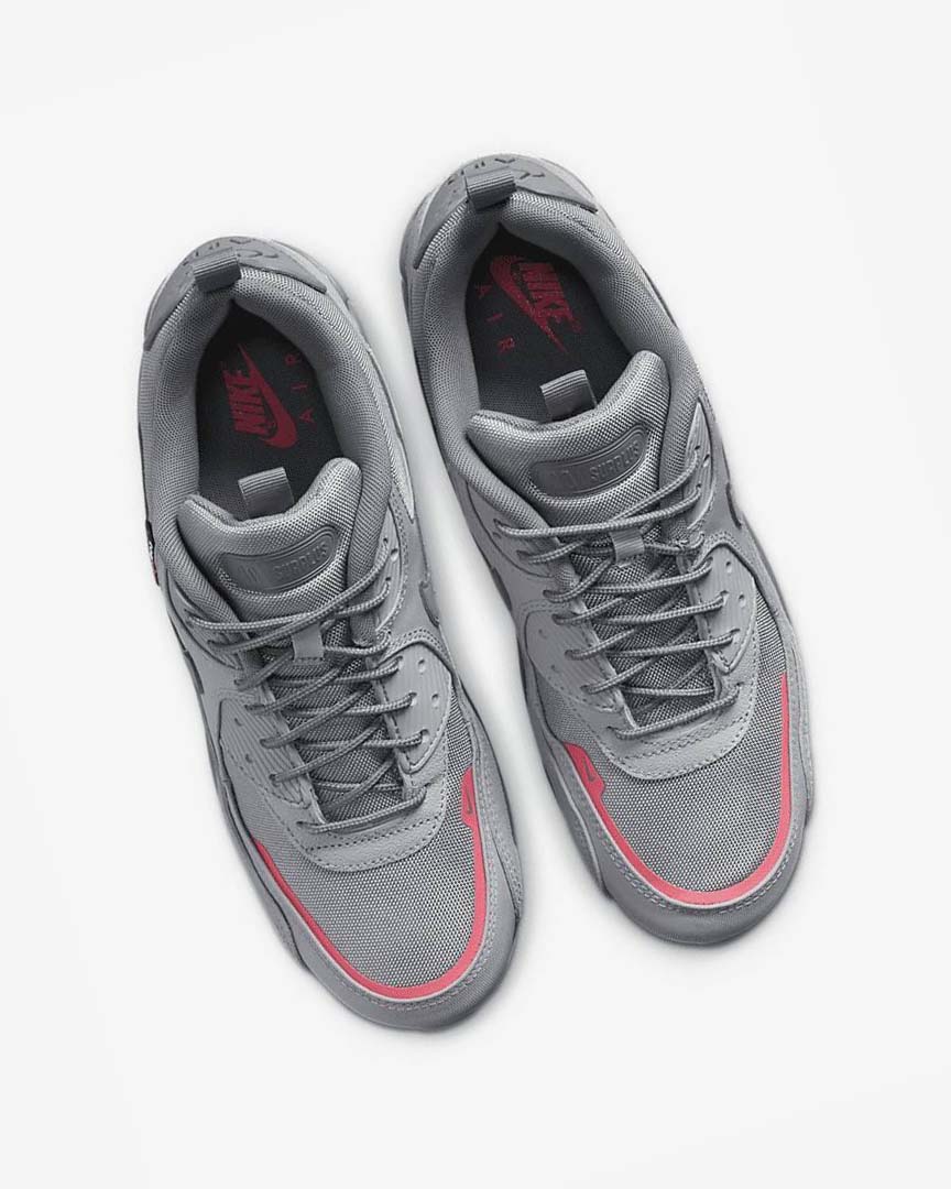 Grey / Pink Light Blue / Grey Nike Air Max 90 Surplus Men's Sneakers | CA_5050