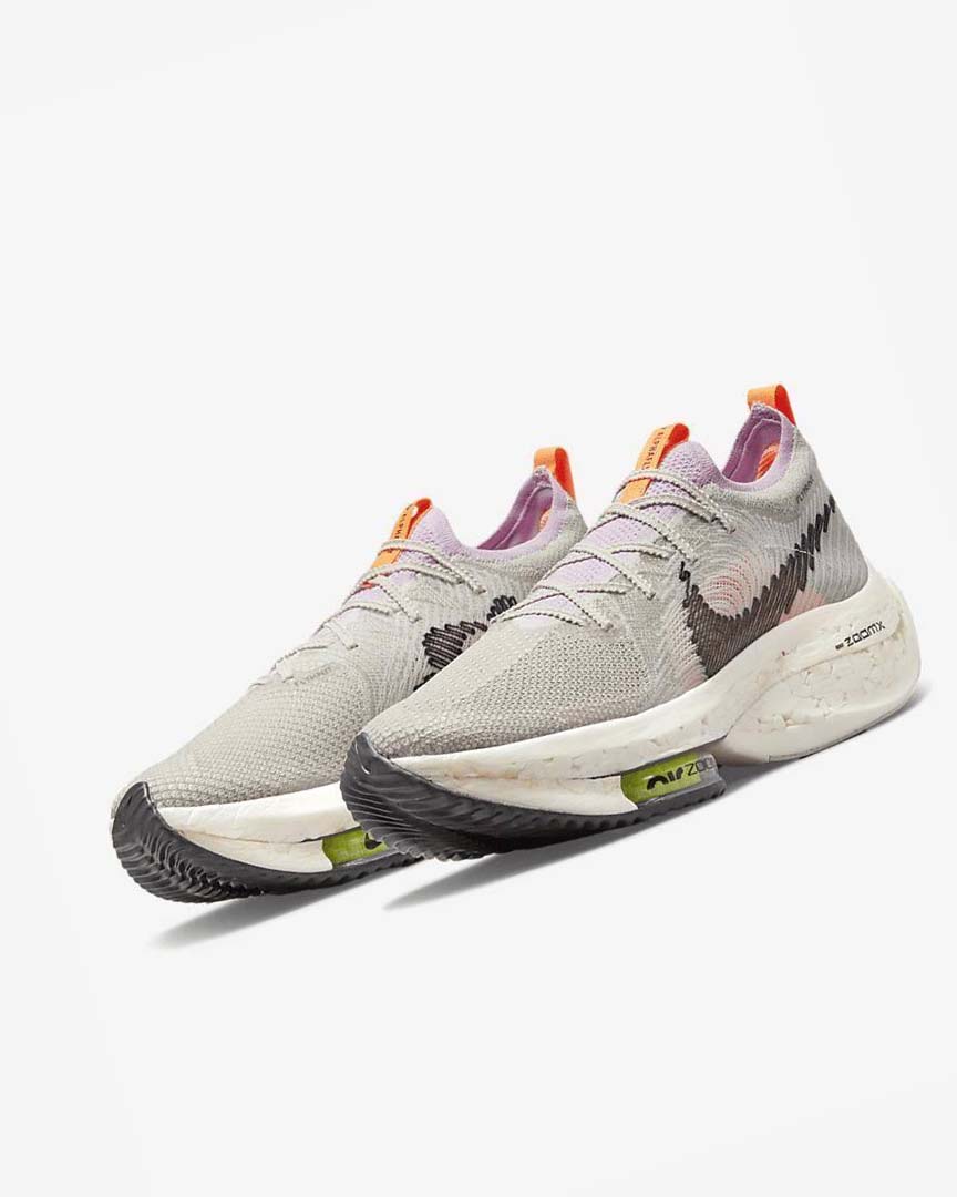 Grey / Pink / White Nike Zoom Alphafly Next Nature Men's Running Shoes | CA_2783