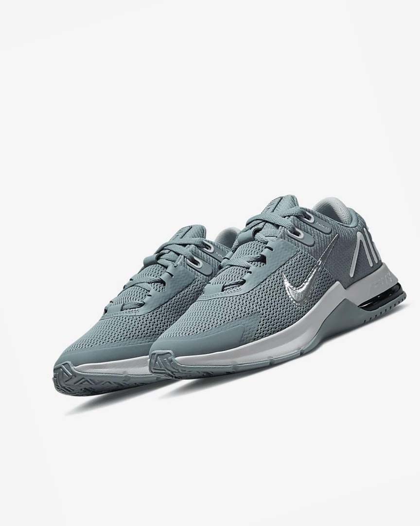 Grey / Platinum / Black / Metal Silver Nike Air Max Alpha Trainer 4 Men's Training Shoes | CA_1192