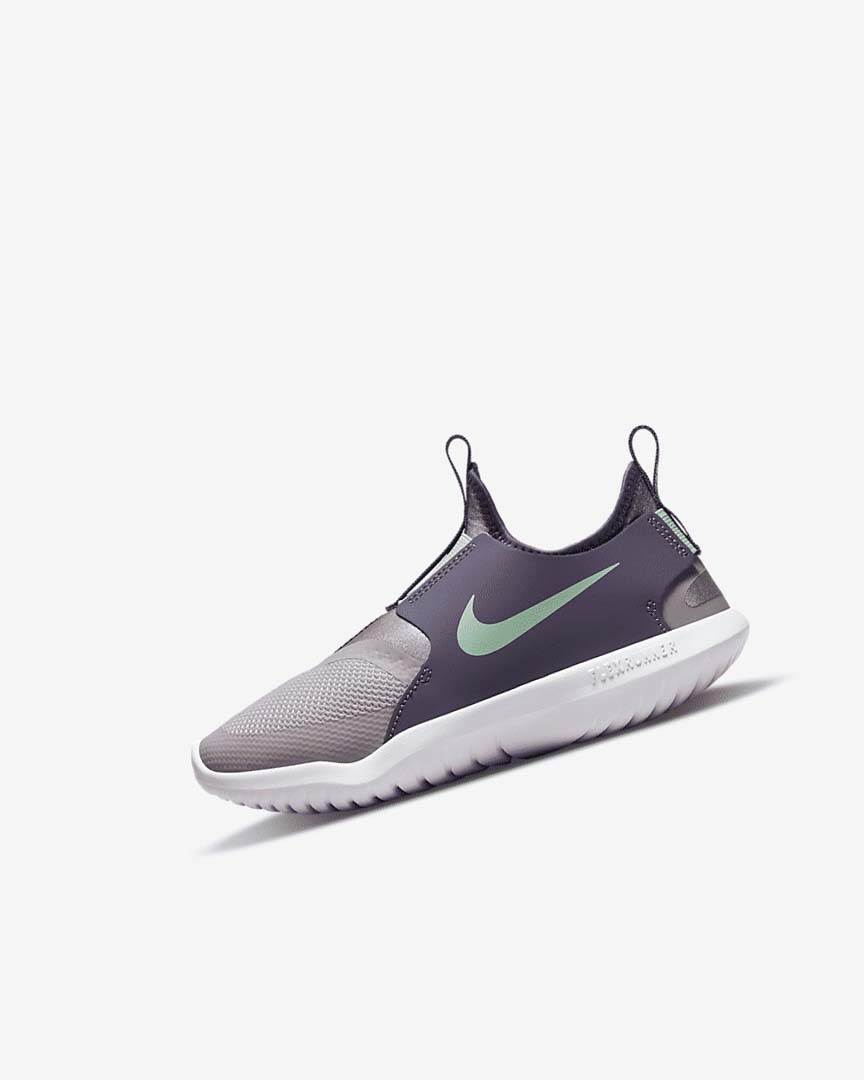 Grey / Purple / Mint Nike Flex Runner Girls\' Shoes | CA_4962