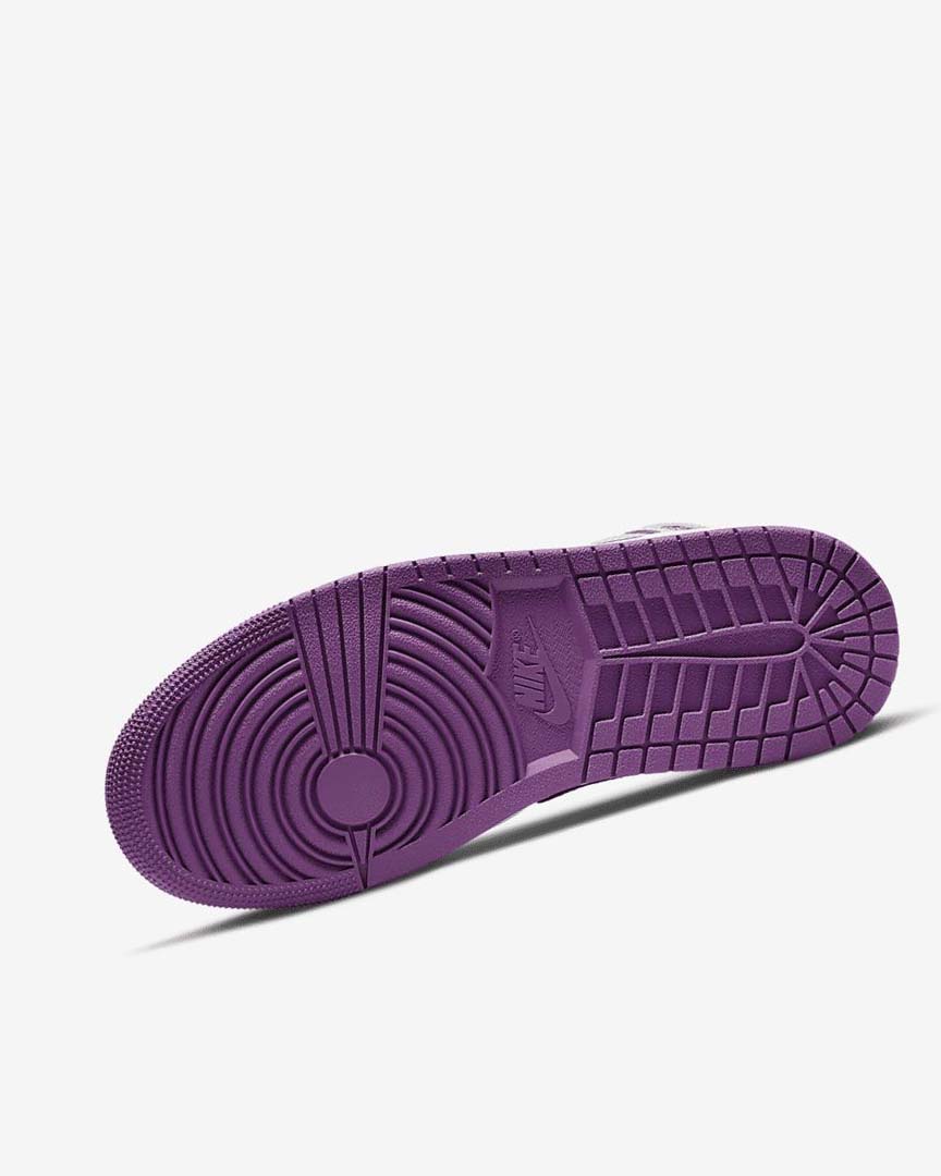 Grey / Red Purple Nike Air Jordan 1 Mid Women's Sneakers | CA_5211