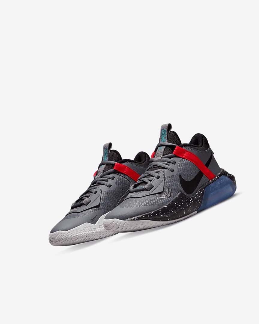 Grey / Red / Turquoise / Black Nike Air Zoom Crossover Girls' Basketball Shoes | CA_2761