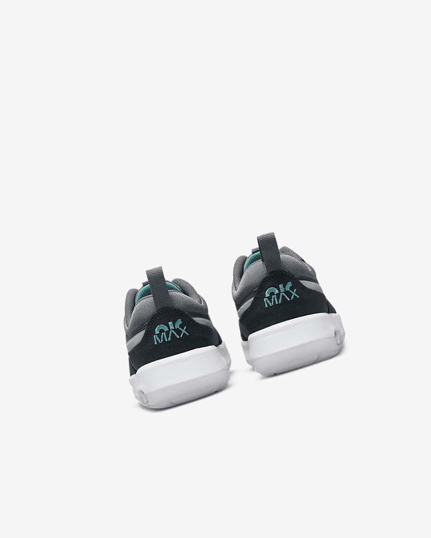 Grey / Turquoise / Dark Grey / Black Nike Air Max Motif Girls' Shoes | CA_2486
