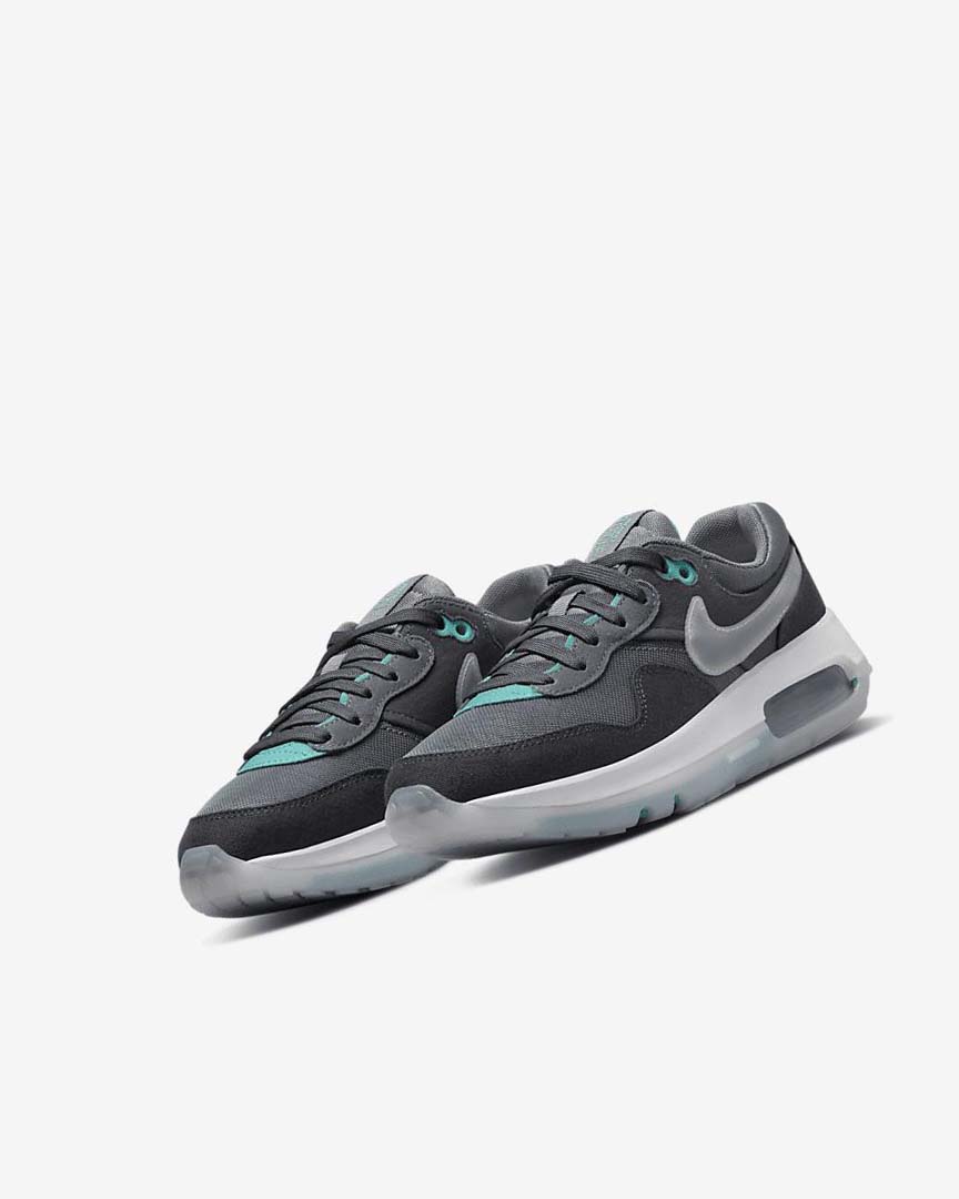 Grey / Turquoise / Dark Grey / Black Nike Air Max Motif Boys' Shoes | CA_2930