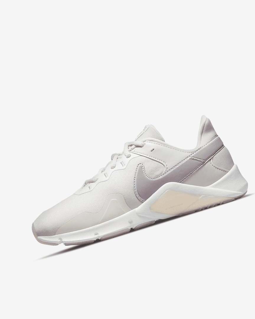Grey / White / Metal Nike Legend Essential 2 Premium Women\'s Training Shoes | CA_2714