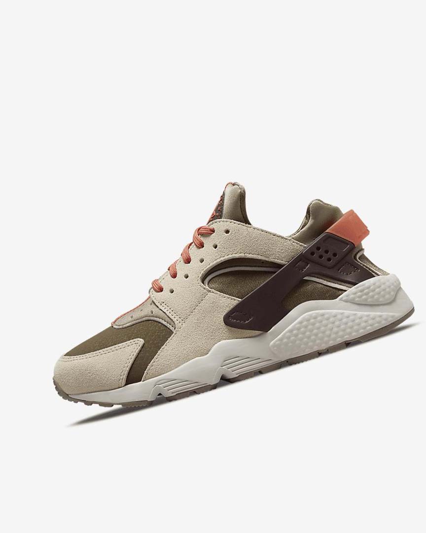 Khaki / Burgundy Nike Air Huarache SP Women\'s Sneakers | CA_1133
