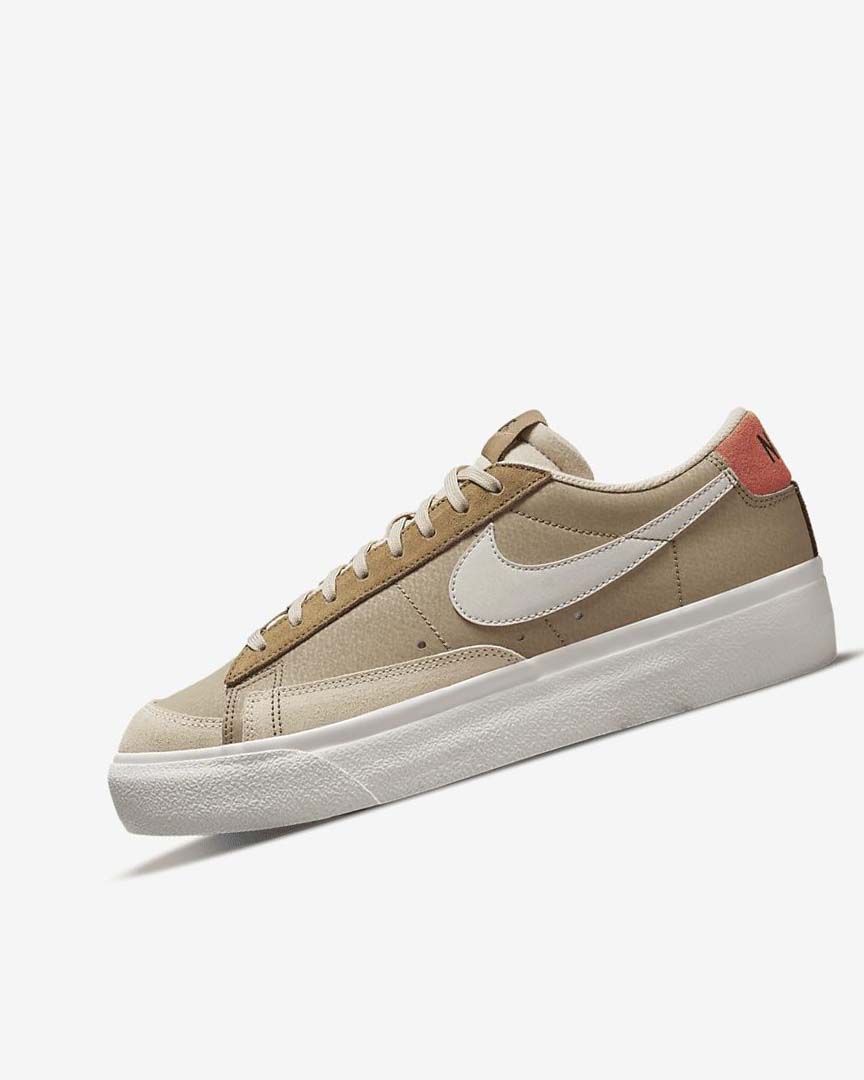 Khaki / Light Beige Nike Blazer Low Platform SP Women\'s Sneakers | CA_2213