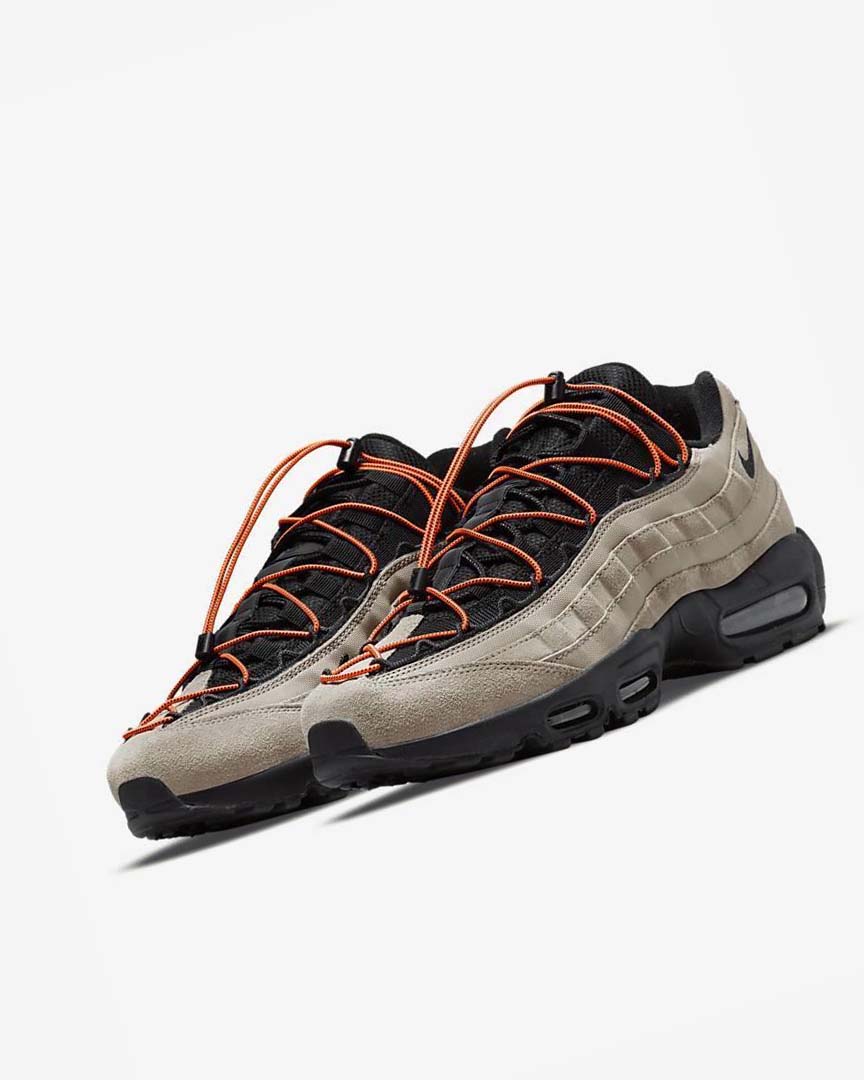 Khaki / Orange / Black Nike Air Max 95 Men's Casual Shoes | CA_5522