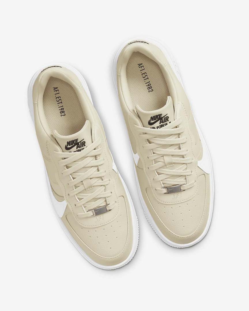 Khaki / White / Black Nike Air Force 1 PLT.AF.ORM Women's Sneakers | CA_2548
