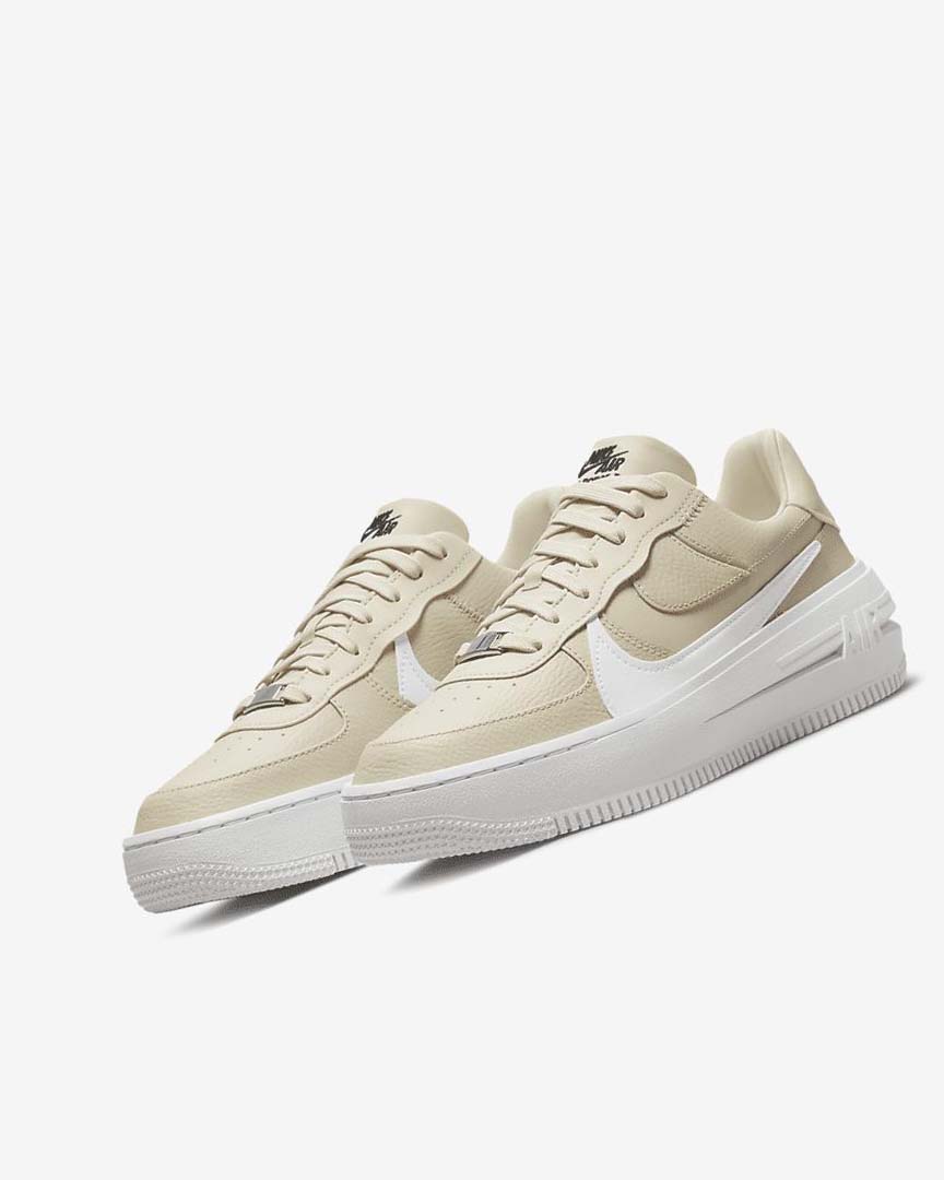 Khaki / White / Black Nike Air Force 1 PLT.AF.ORM Women's Sneakers | CA_2548