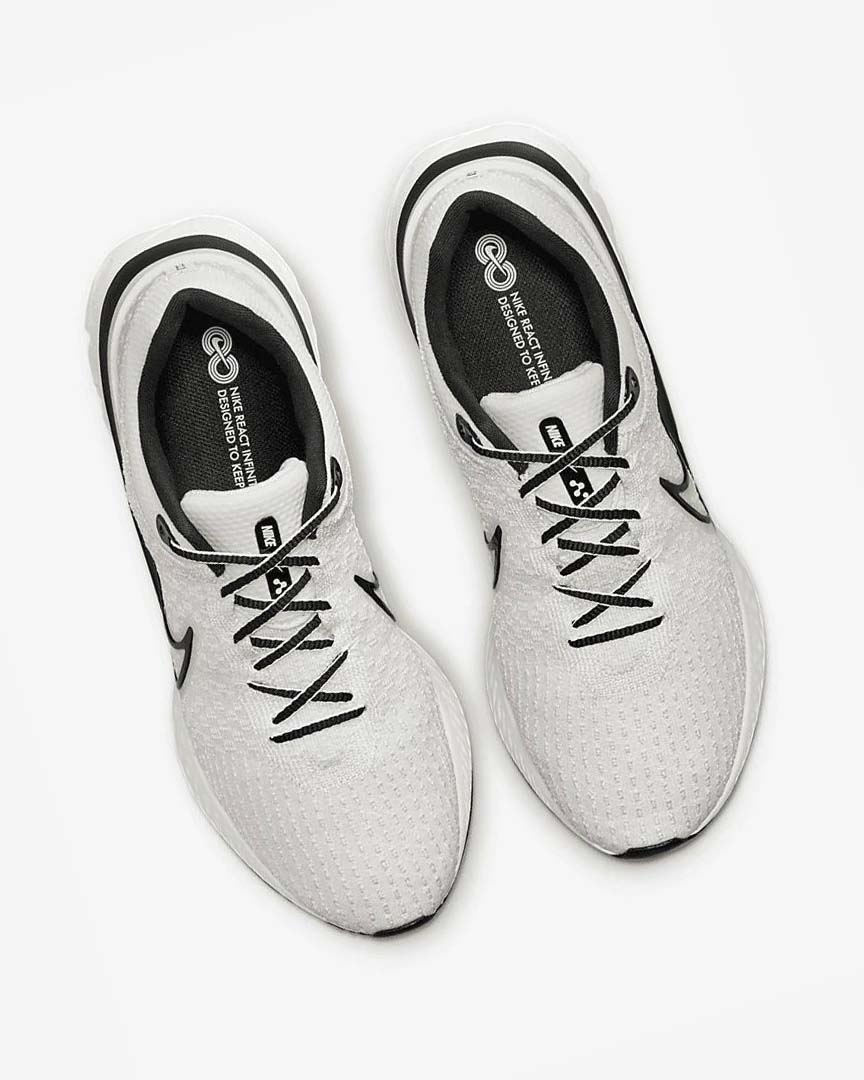 Light Beige / Black Nike React Infinity Run Flyknit 3 Men's Running Shoes | CA_4594