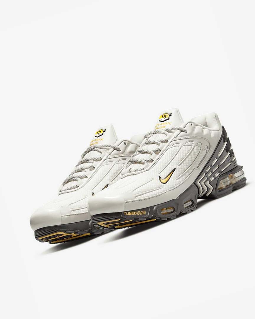 Light Beige / Black / Silver / Gold Nike Air Max Plus 3 Men's Sneakers | CA_5143