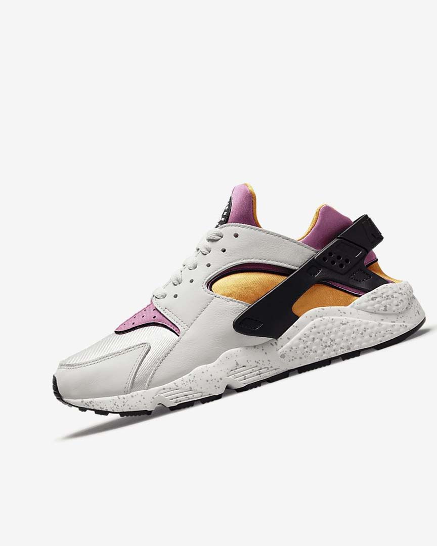 Light Beige / Gold / Black / Pink Nike Air Huarache Men\'s Sneakers | CA_2396