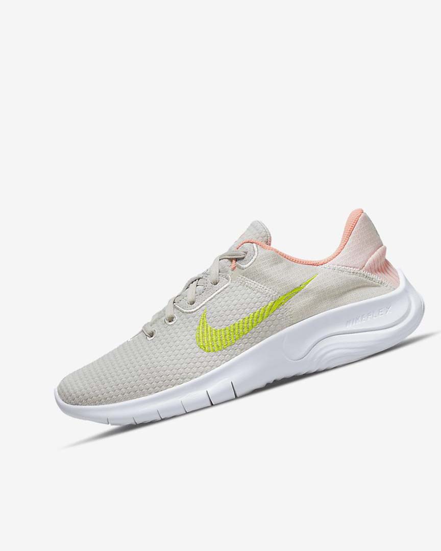 Light Beige / Red / Green Nike Flex Experience Run 11 Next Nature Women\'s Running Shoes | CA_2564