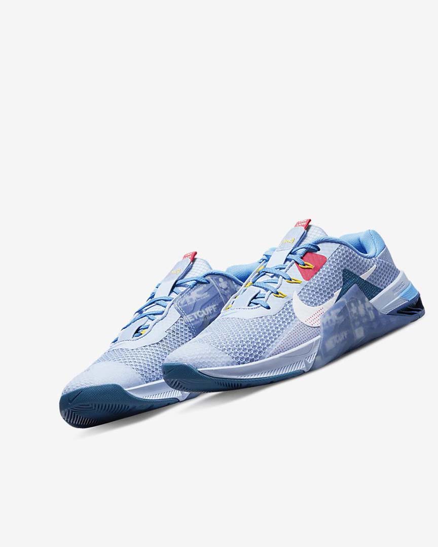 Light Blue / Blue / Deep Royal Blue / White Nike Metcon 7 AMP Women's Training Shoes | CA_2741
