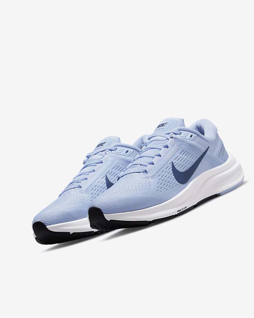 Light Blue / White / Navy / Navy Nike Air Zoom Structure 24 Women's Running Shoes | CA_4592