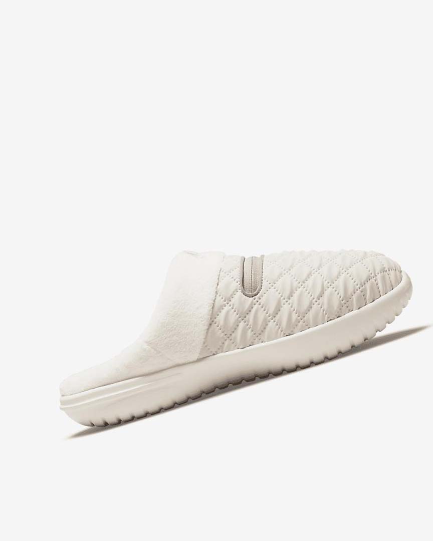 Light Brown / White / Grey Nike Burrow SE Women's Slipper | CA_4840
