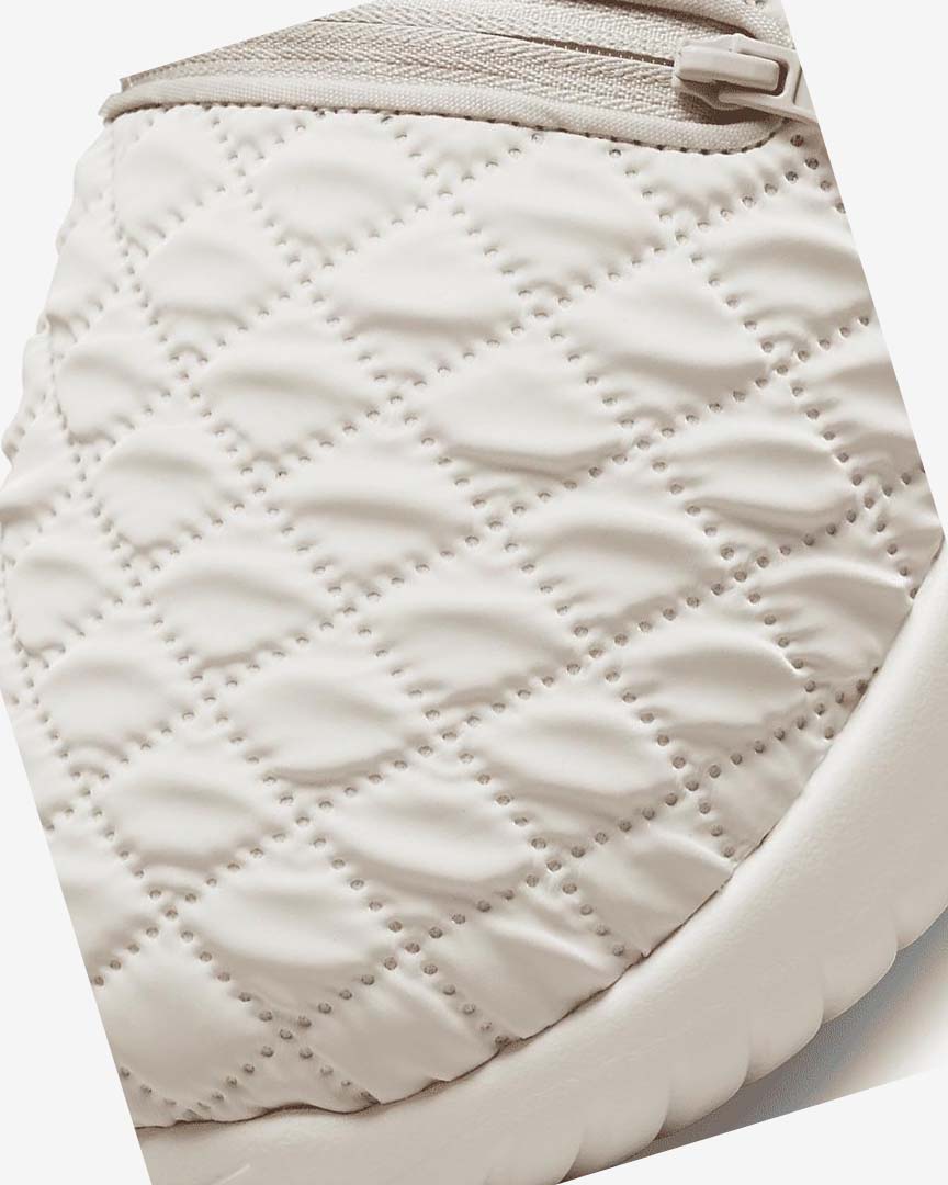 Light Brown / White / Grey Nike Burrow SE Women's Slipper | CA_4840