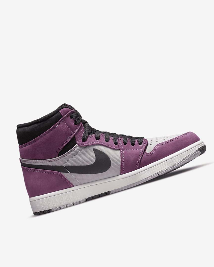 Light Burgundy / Grey / Black / Red Nike Air Jordan 1 Men's Sneakers | CA_2899