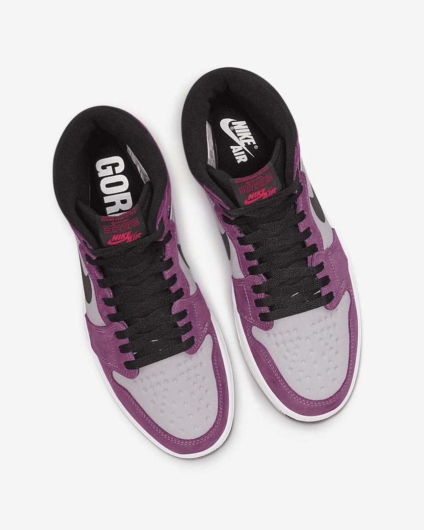 Light Burgundy / Grey / Black / Red Nike Air Jordan 1 Men's Sneakers | CA_2899