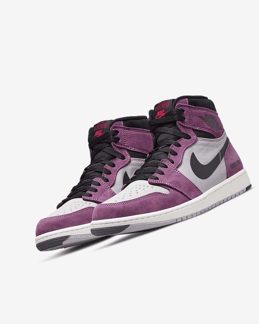 Light Burgundy / Grey / Black / Red Nike Air Jordan 1 Men's Sneakers | CA_2899
