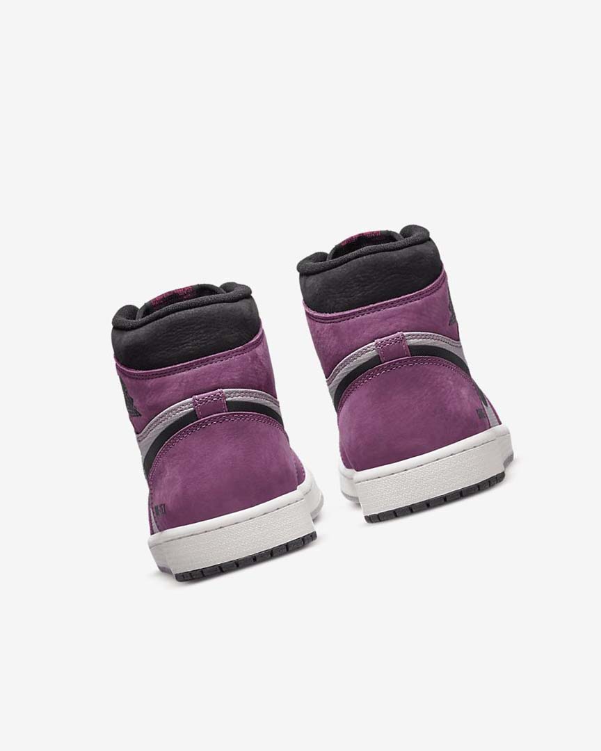 Light Burgundy / Grey / Black / Red Nike Air Jordan 1 Men's Sneakers | CA_2899