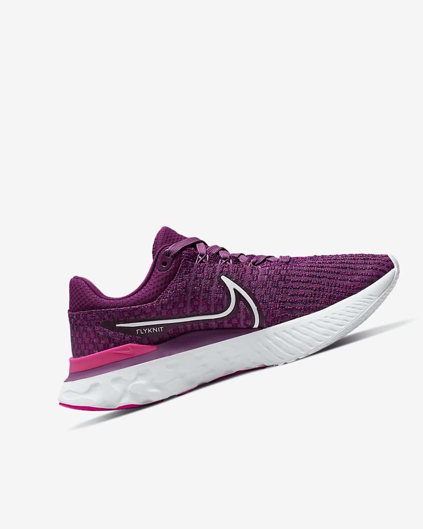 Light Burgundy / Pink / White Nike React Infinity Run Flyknit 3 Women's Running Shoes | CA_5498