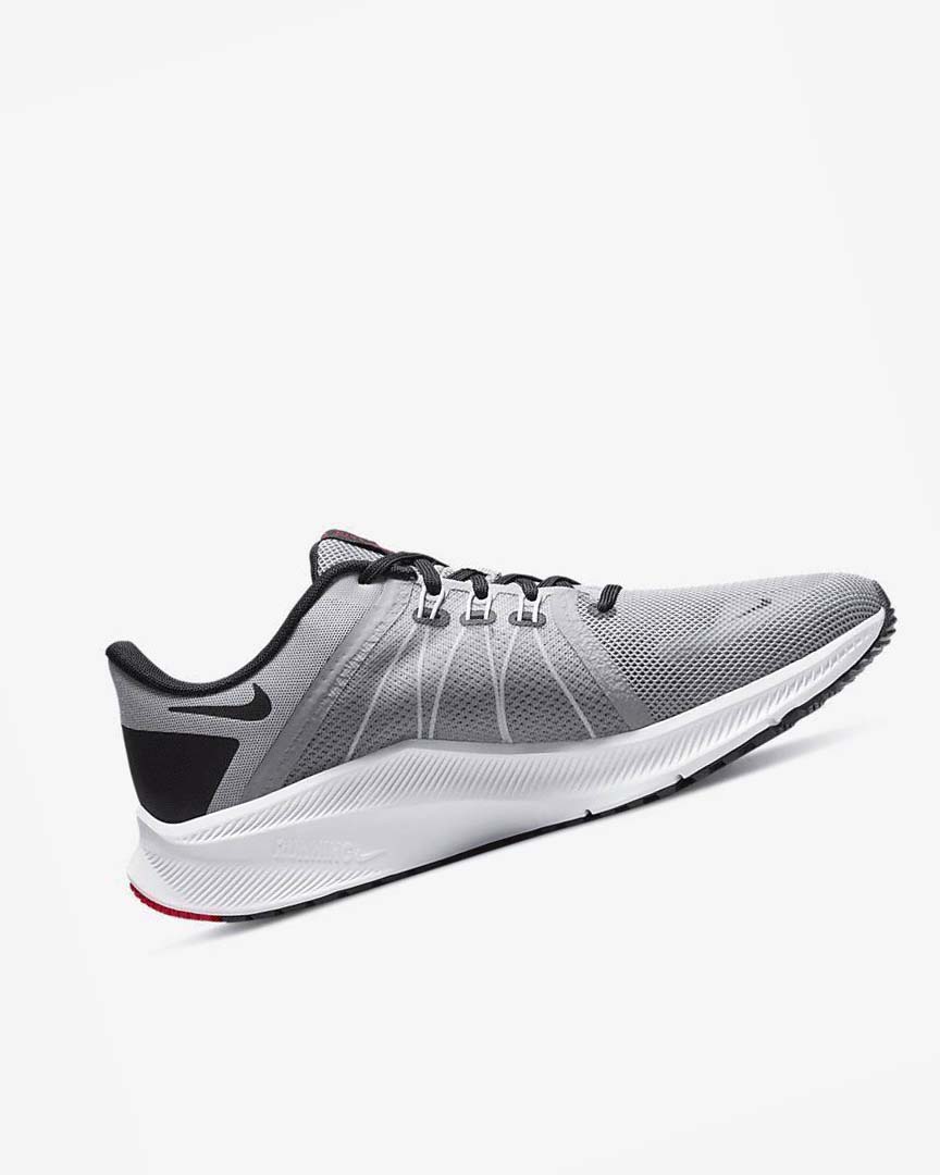 Light Grey / Black / Red / White Nike Quest 4 Men's Running Shoes | CA_2757