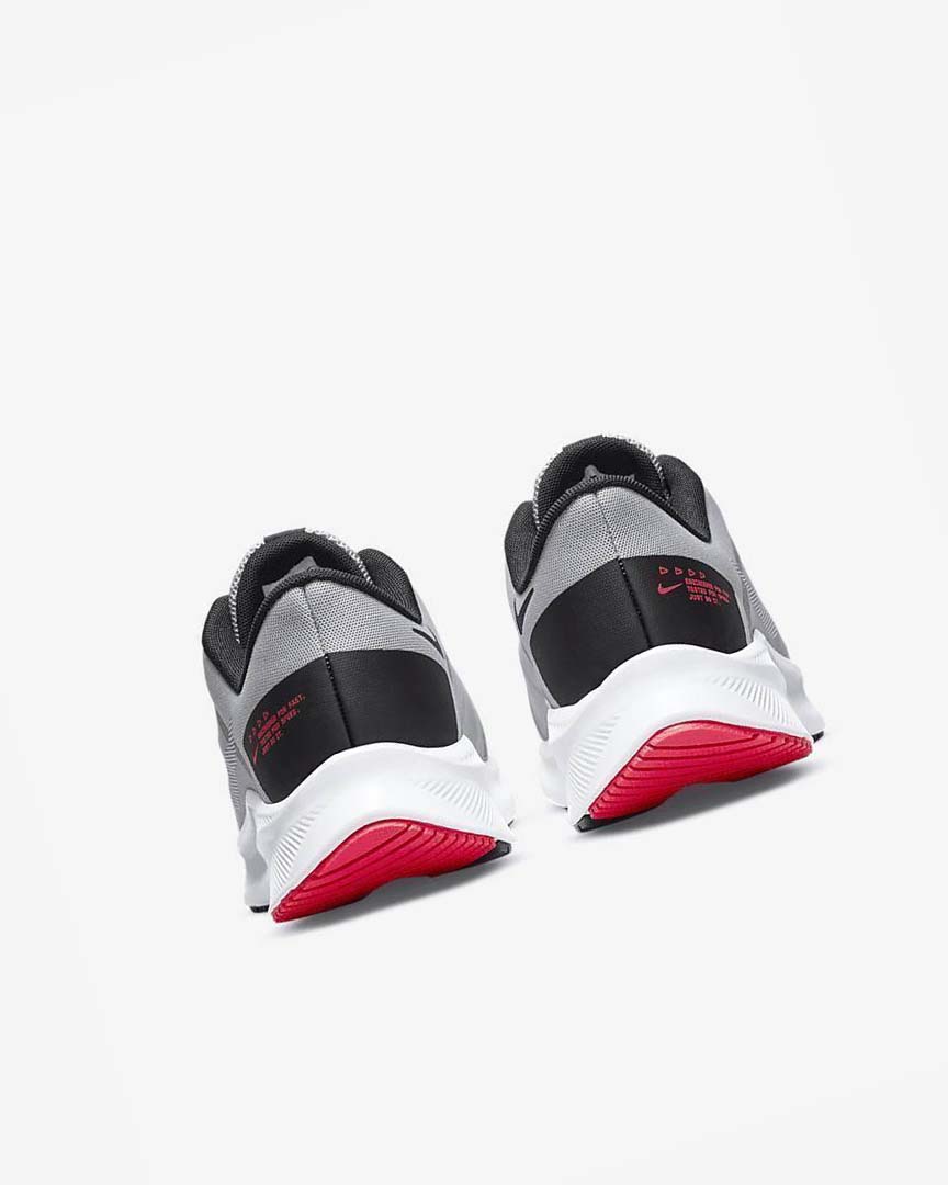 Light Grey / Black / Red / White Nike Quest 4 Men's Running Shoes | CA_2757