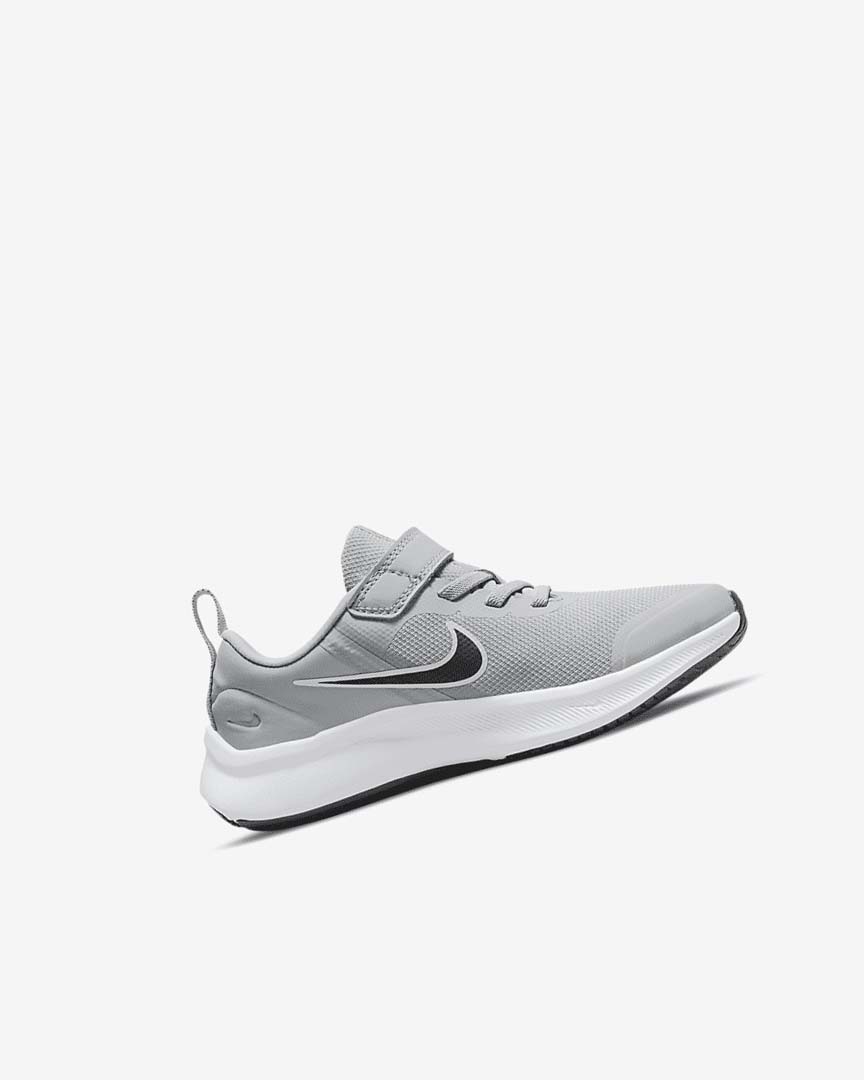 Light Grey / Grey / Black Nike Star Runner 3 Girls' Running Shoes | CA_2263