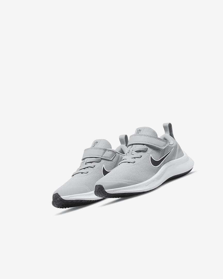Light Grey / Grey / Black Nike Star Runner 3 Girls' Running Shoes | CA_2263