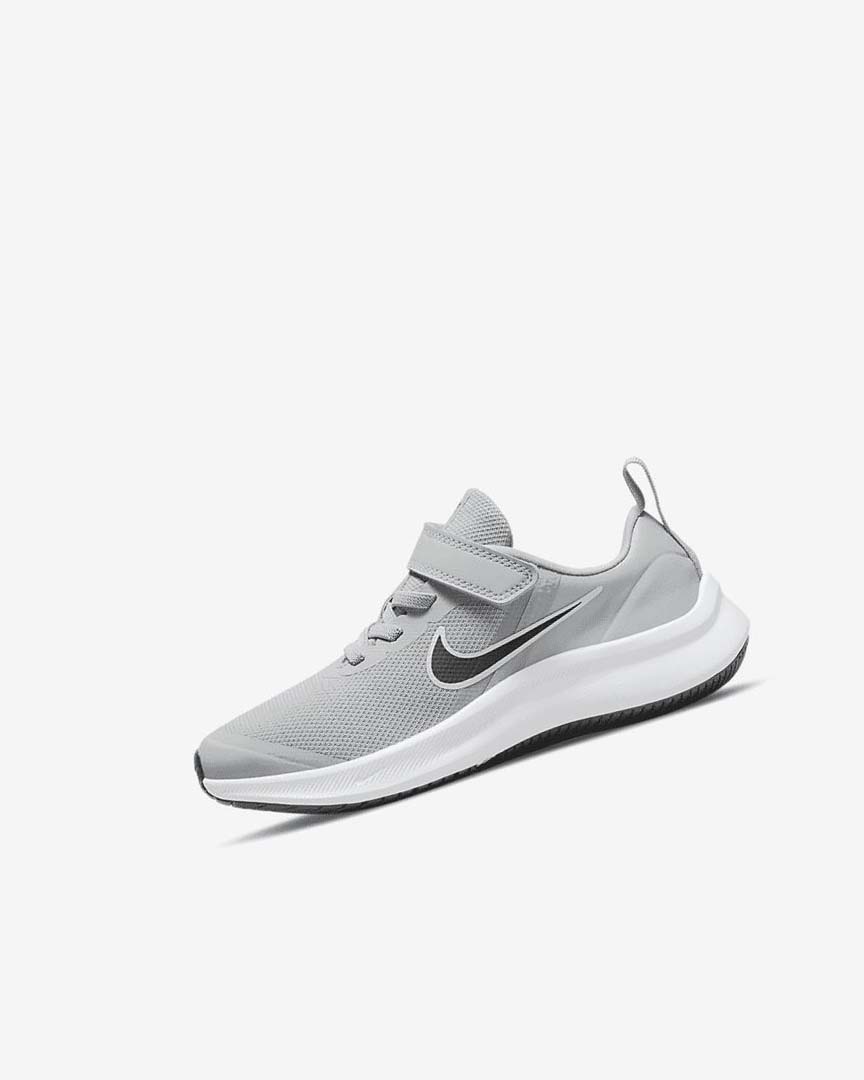 Light Grey / Grey / Black Nike Star Runner 3 Boys\' Running Shoes | CA_5055