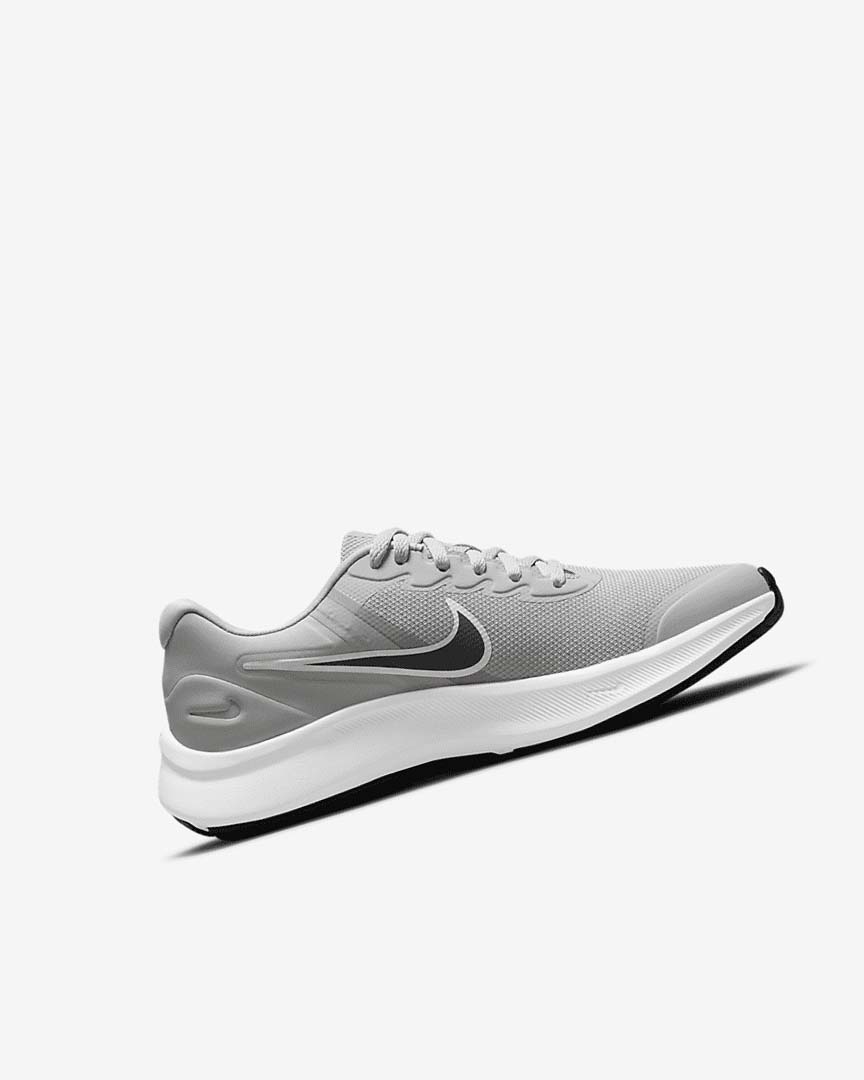 Light Grey / Grey / Black Nike Star Runner 3 Girls' Running Shoes | CA_5318