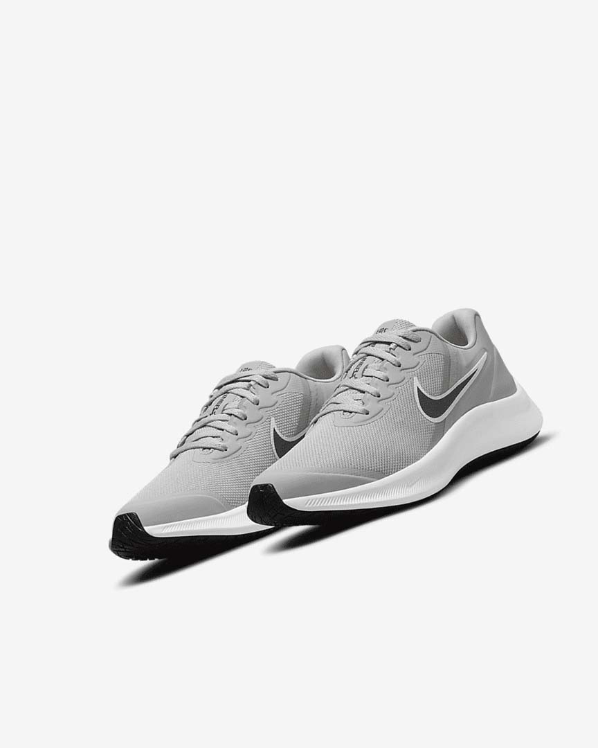 Light Grey / Grey / Black Nike Star Runner 3 Girls' Running Shoes | CA_5318
