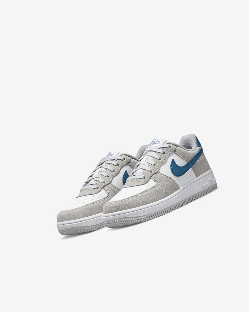 Light Grey / White / Light Grey Nike Force 1 LV8 Girls' Shoes | CA_2777