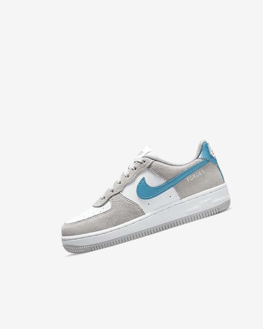 Light Grey / White / Light Grey Nike Force 1 LV8 Boys\' Shoes | CA_5195