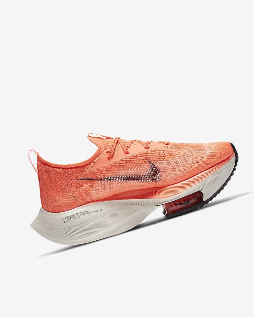 Light Mango / Metal Red Brown / Black Nike Air Zoom Alphafly NEXT% Flyknit Women's Running Shoes | CA_5089