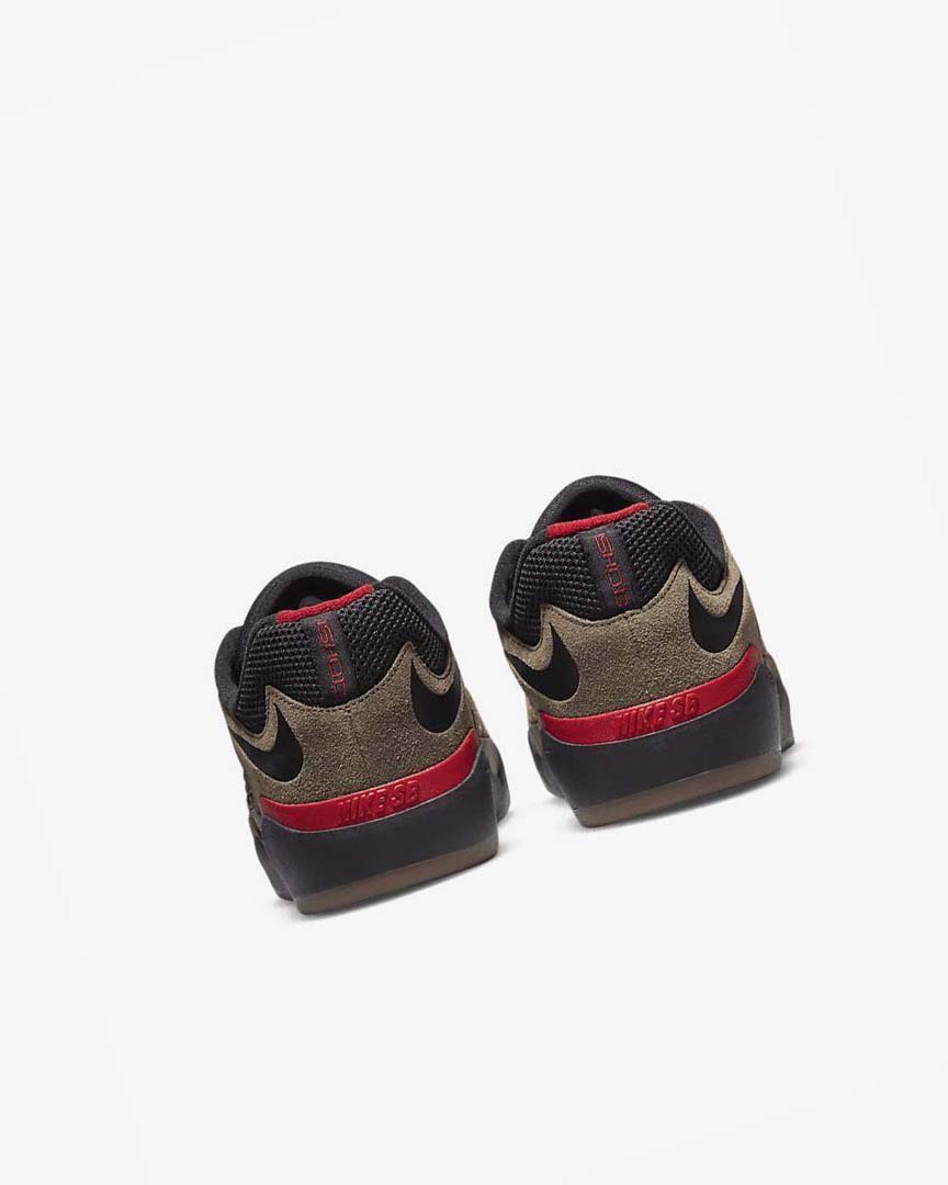 Light Olive / Light Olive / Red / Black Nike SB Ishod Wair Men's Skate Shoes | CA_2987