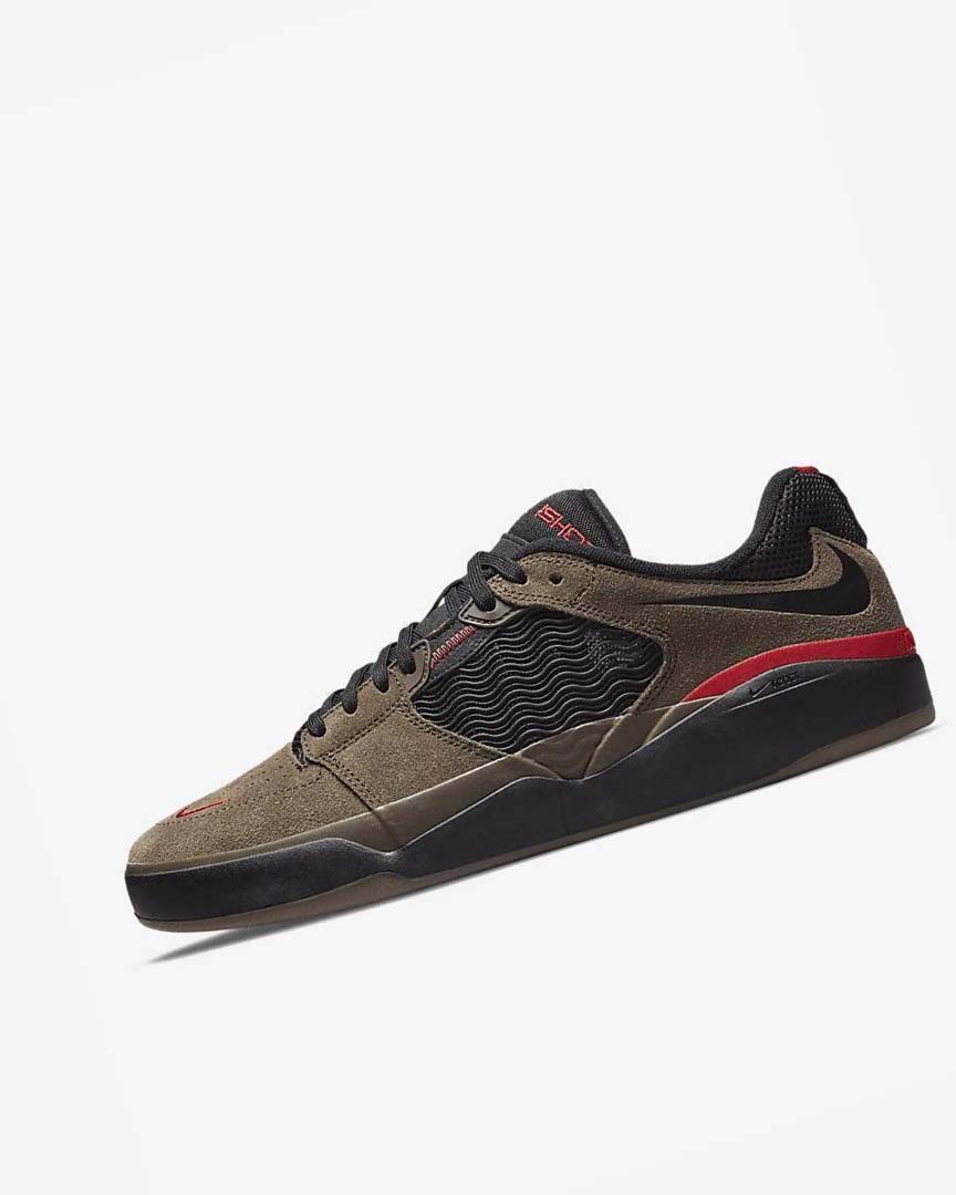 Light Olive / Light Olive / Red / Black Nike SB Ishod Wair Men\'s Skate Shoes | CA_2987