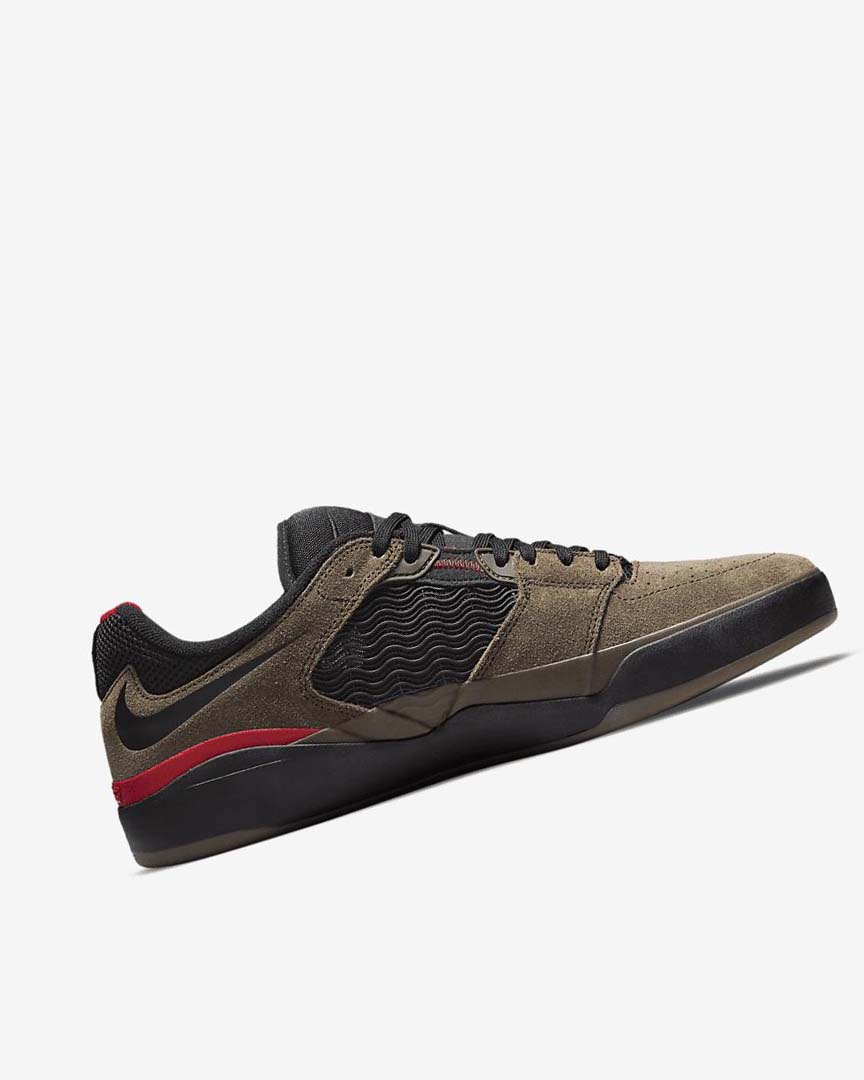 Light Olive / Light Olive / Red / Black Nike SB Ishod Wair Women's Skate Shoes | CA_5470
