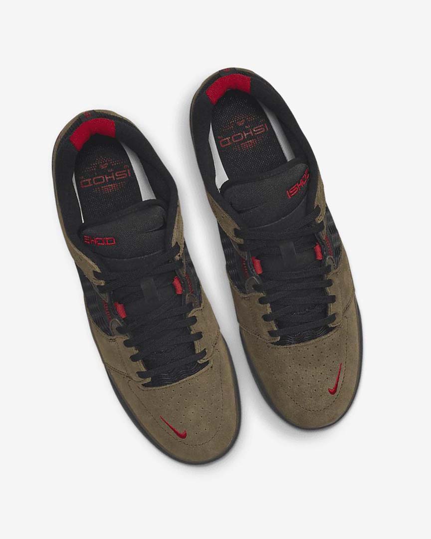 Light Olive / Light Olive / Red / Black Nike SB Ishod Wair Women's Skate Shoes | CA_5470