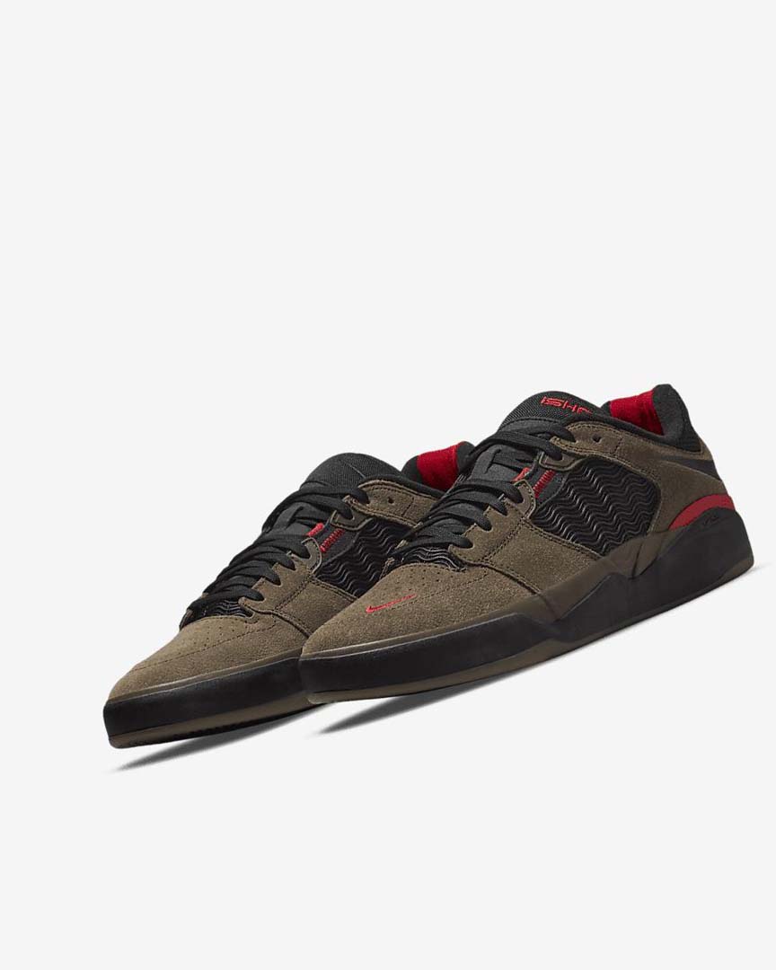 Light Olive / Light Olive / Red / Black Nike SB Ishod Wair Women's Skate Shoes | CA_5470