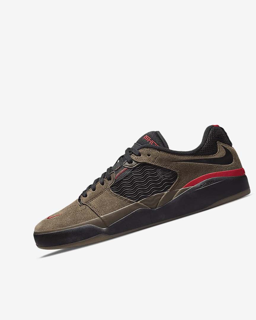 Light Olive / Light Olive / Red / Black Nike SB Ishod Wair Women\'s Skate Shoes | CA_5470